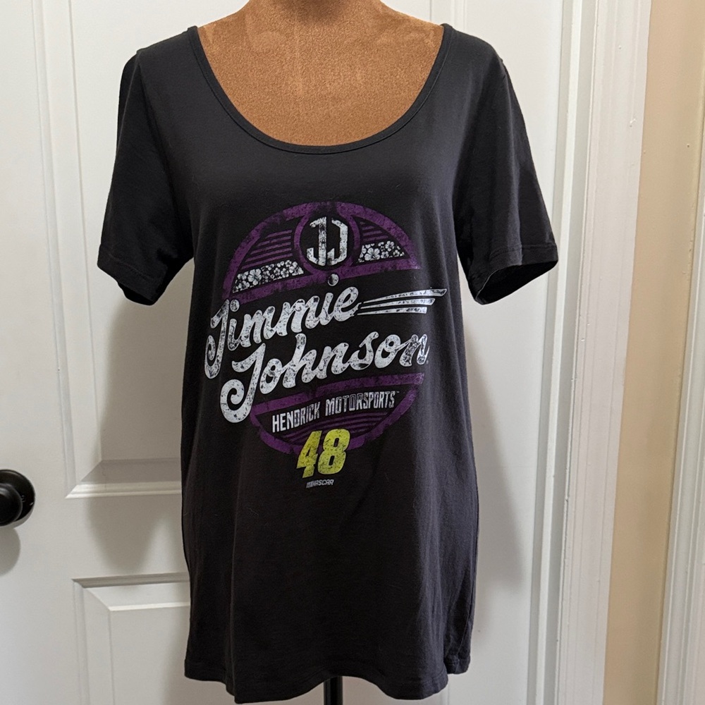 NASCAR Jimmie Johnson #48 Graphic Tee Charcoal Grey